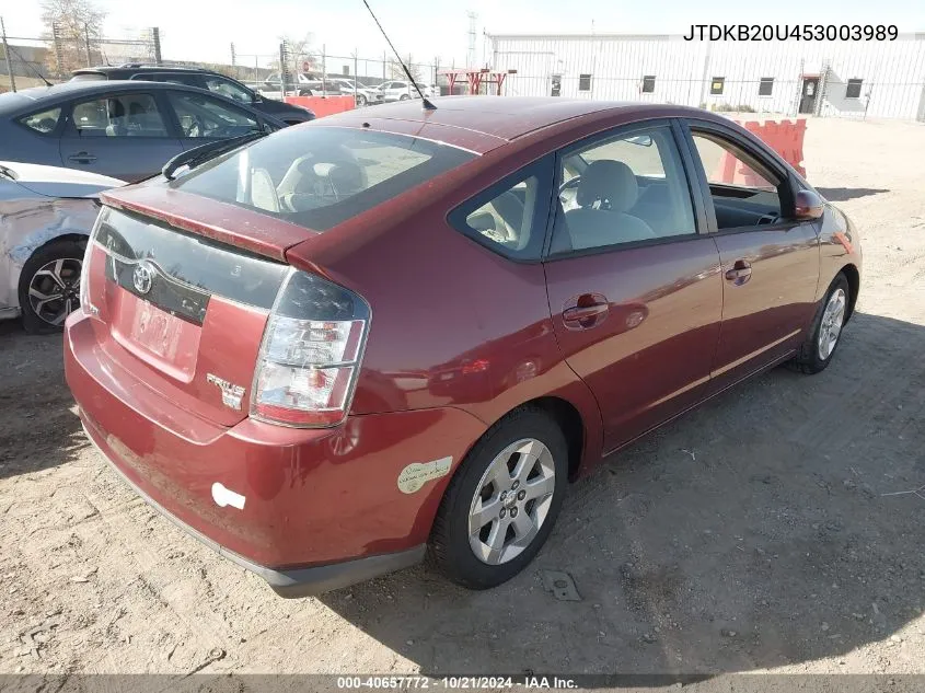 2005 Toyota Prius VIN: JTDKB20U453003989 Lot: 40657772