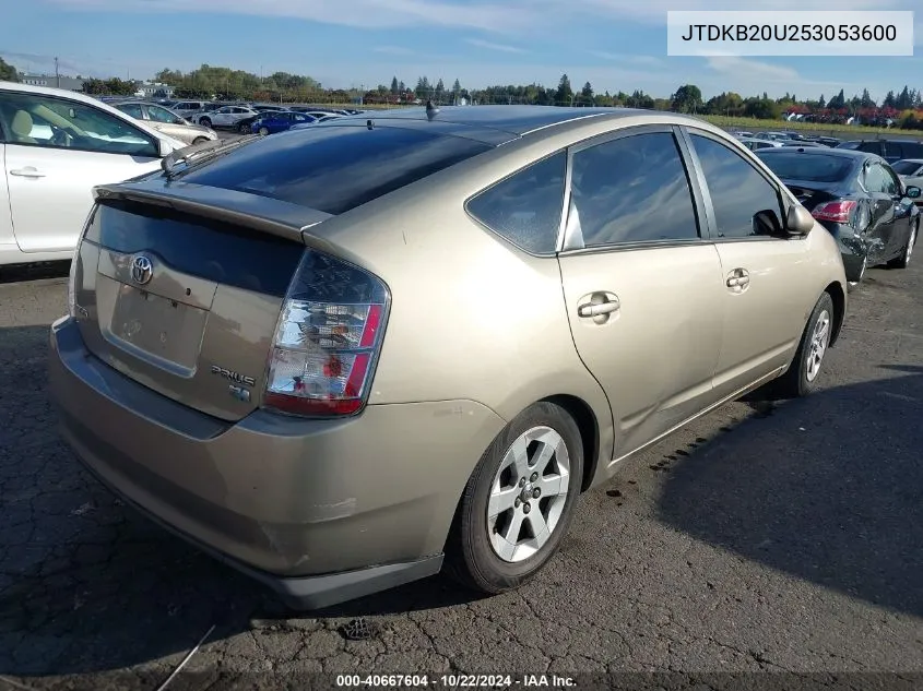 2005 Toyota Prius VIN: JTDKB20U253053600 Lot: 40667604