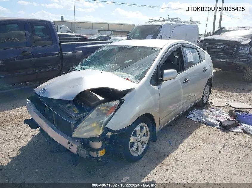 2005 Toyota Prius VIN: JTDKB20U757035425 Lot: 40671002