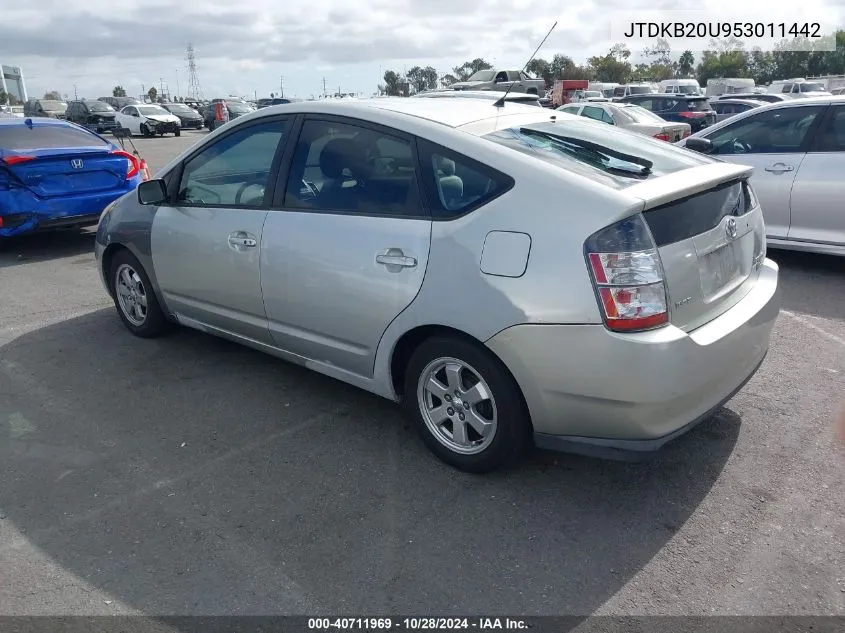 2005 Toyota Prius VIN: JTDKB20U953011442 Lot: 40711969