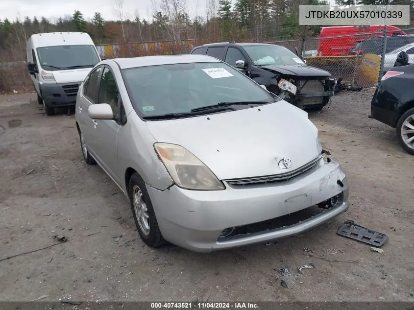 2005 Toyota Prius VIN: JTDKB20UX57010339 Lot: 40743521