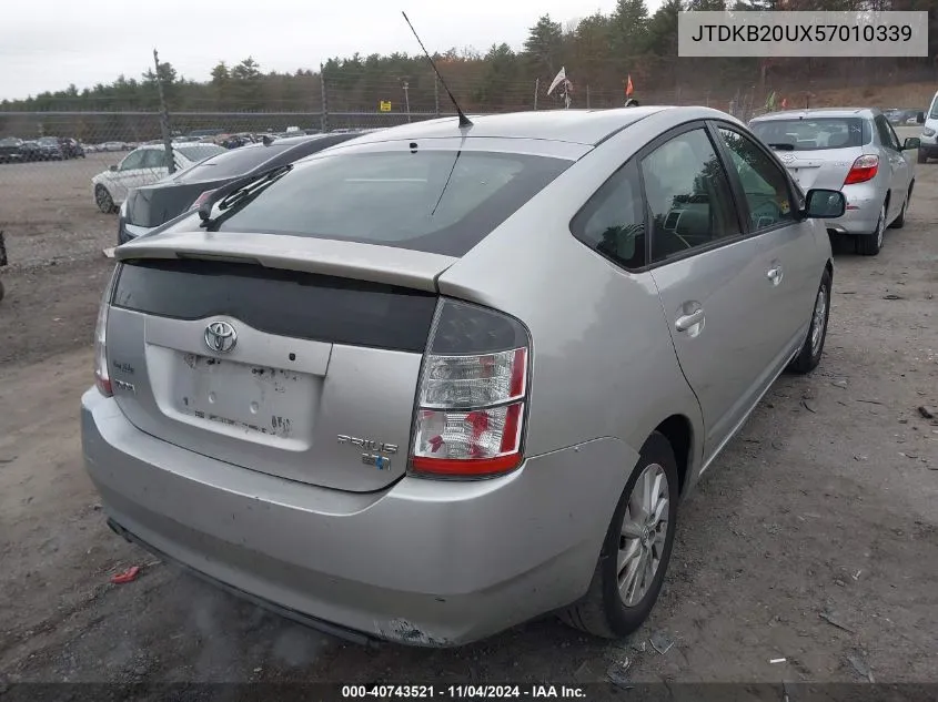 2005 Toyota Prius VIN: JTDKB20UX57010339 Lot: 40743521