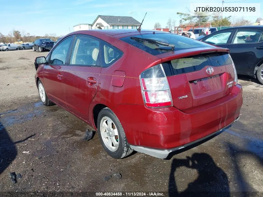 2005 Toyota Prius VIN: JTDKB20U553071198 Lot: 40834458