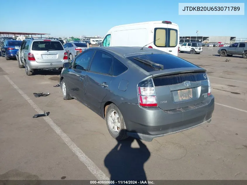 2005 Toyota Prius VIN: JTDKB20U653071789 Lot: 40850605