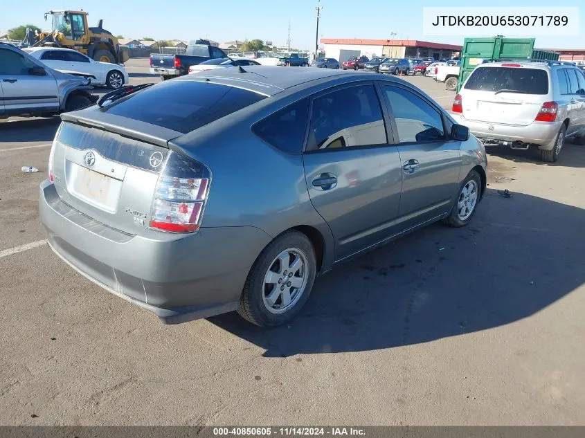 2005 Toyota Prius VIN: JTDKB20U653071789 Lot: 40850605