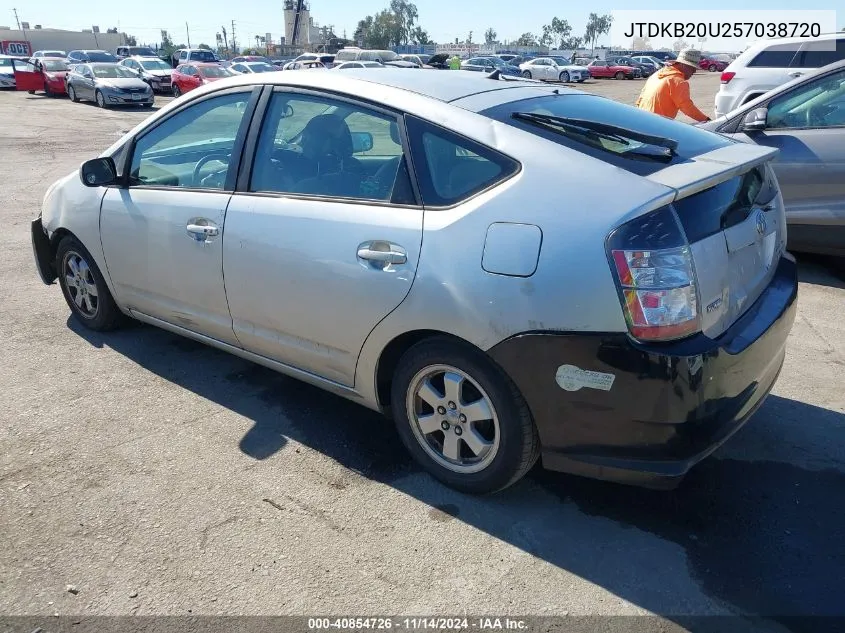 2005 Toyota Prius VIN: JTDKB20U257038720 Lot: 40854726