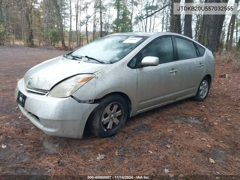 2005 Toyota Prius VIN: JTDKB20U557032555 Lot: 40868857