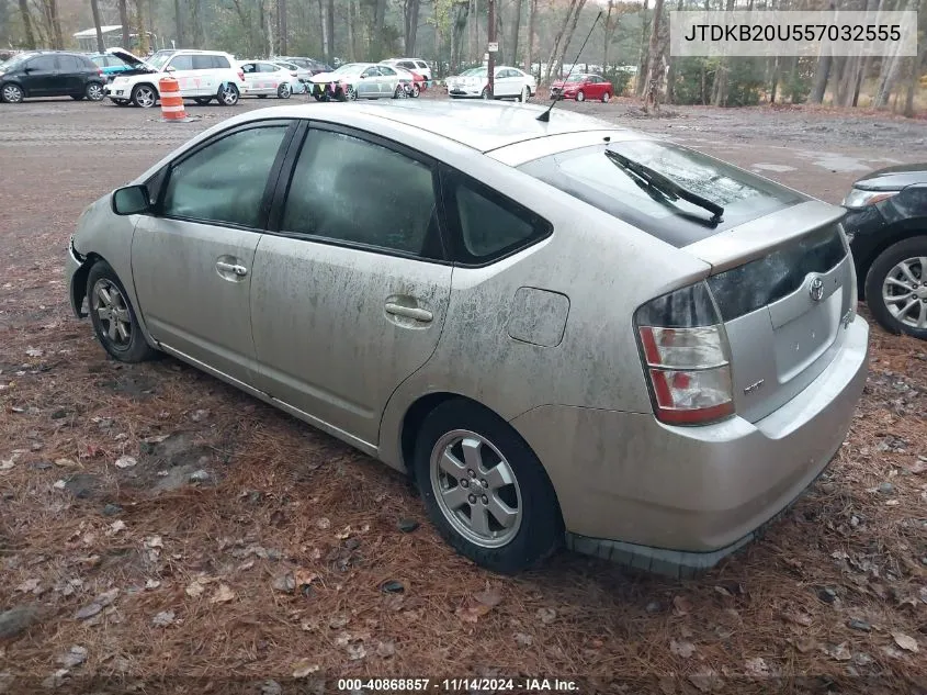 2005 Toyota Prius VIN: JTDKB20U557032555 Lot: 40868857