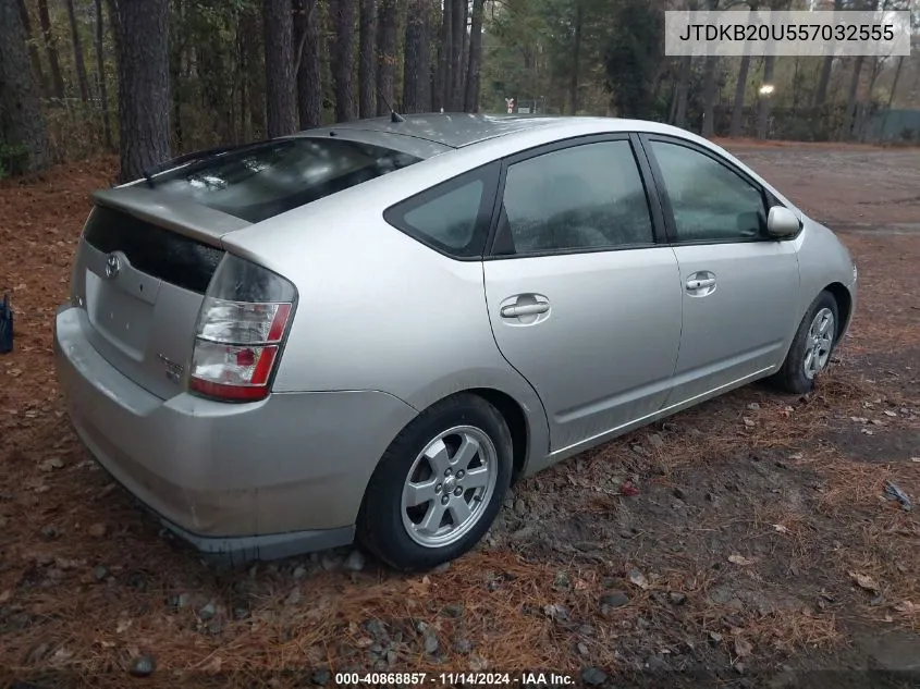 2005 Toyota Prius VIN: JTDKB20U557032555 Lot: 40868857