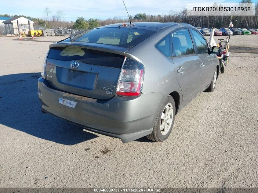 2005 Toyota Prius VIN: JTDKB20U253018958 Lot: 40889737