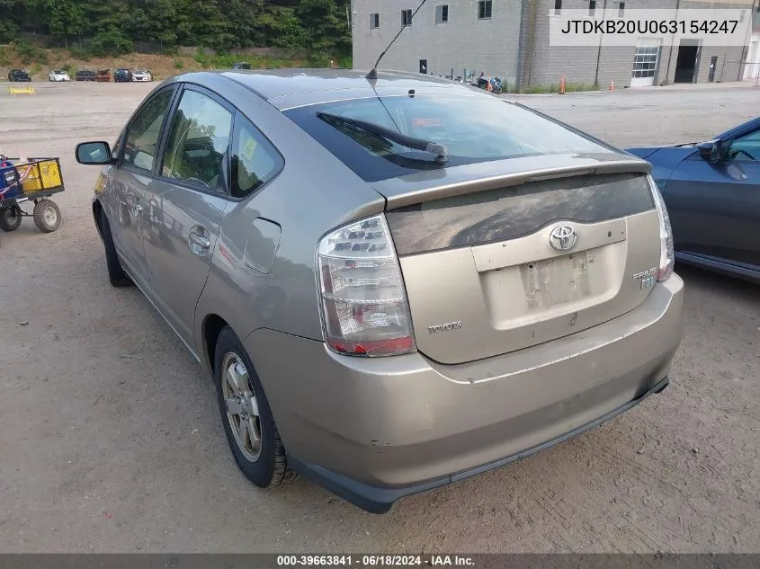 JTDKB20U063154247 2006 Toyota Prius