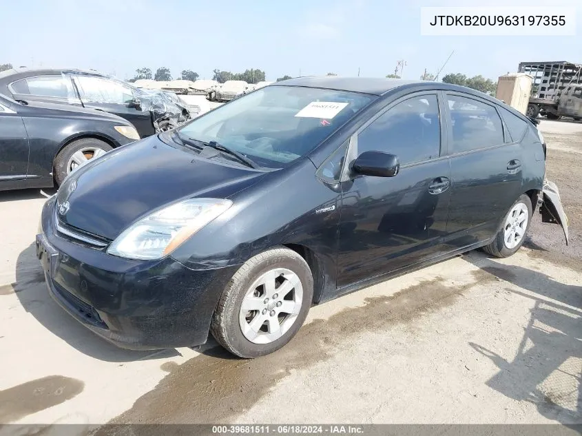 2006 Toyota Prius VIN: JTDKB20U963197355 Lot: 39681511