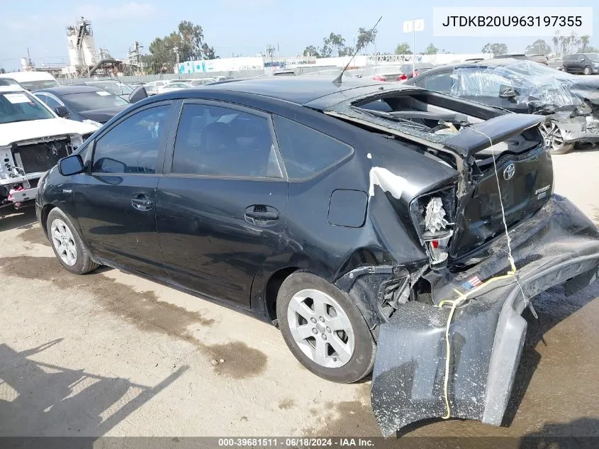 2006 Toyota Prius VIN: JTDKB20U963197355 Lot: 39681511