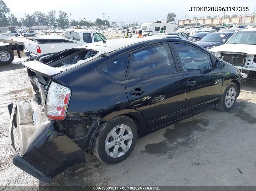 JTDKB20U963197355 2006 Toyota Prius