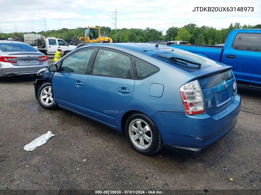 2006 Toyota Prius VIN: JTDKB20UX63148973 Lot: 39739830