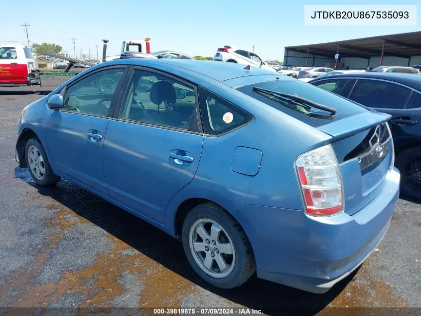 JTDKB20U867535093 2006 Toyota Prius