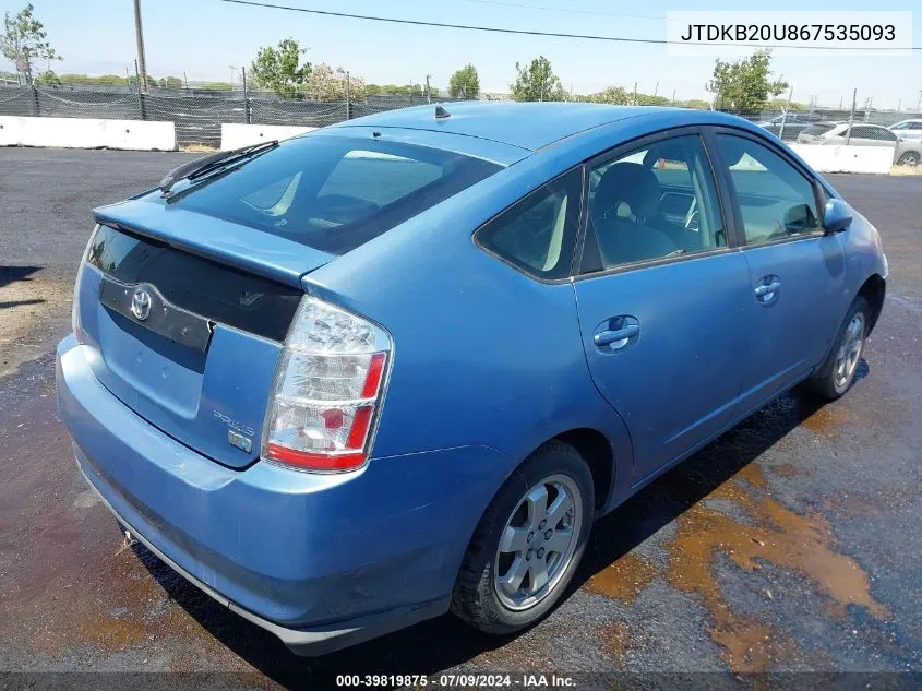 JTDKB20U867535093 2006 Toyota Prius