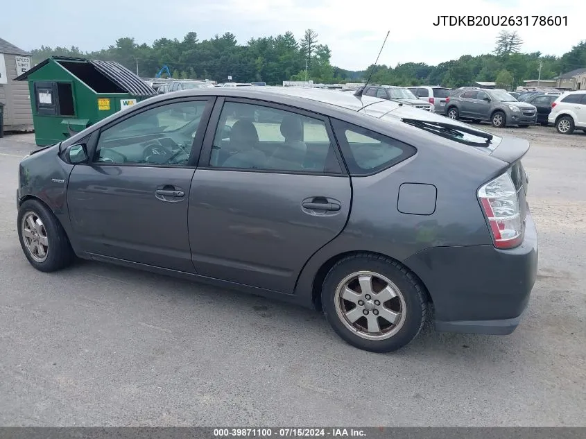 JTDKB20U263178601 2006 Toyota Prius