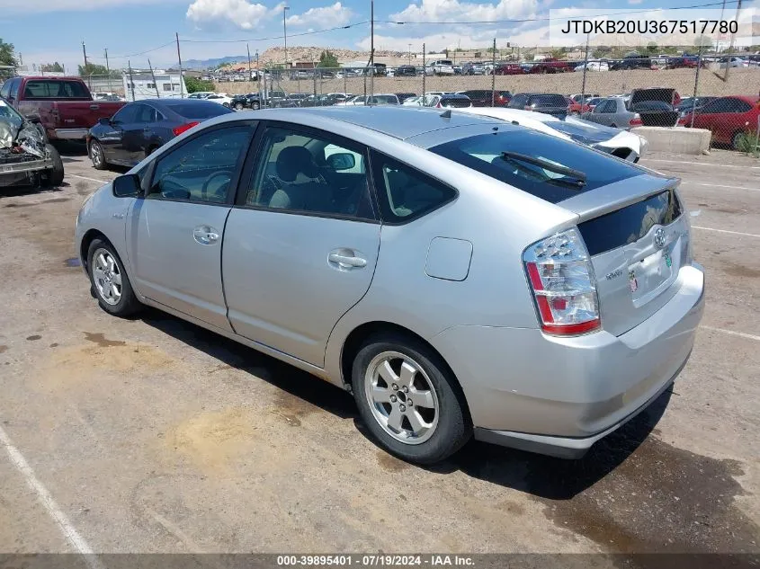 JTDKB20U367517780 2006 Toyota Prius