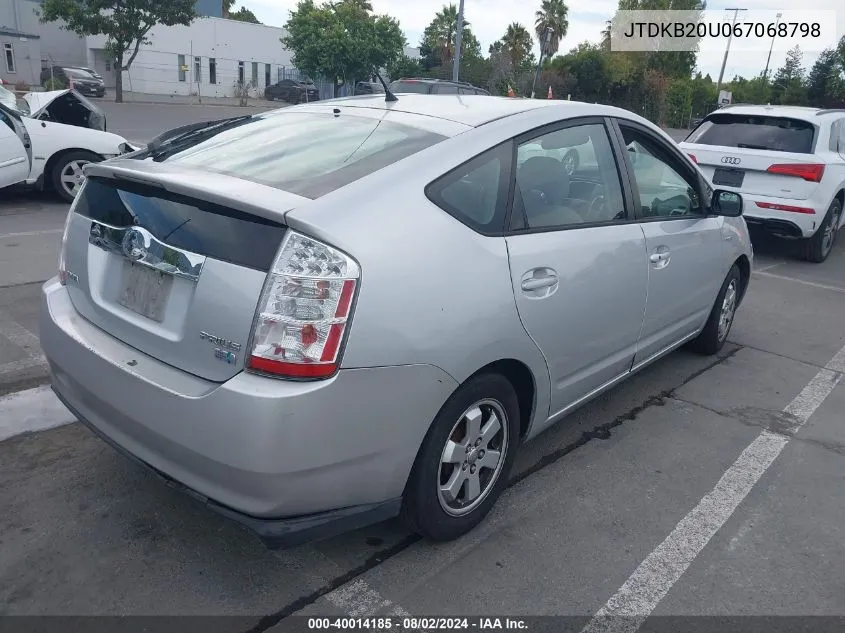 JTDKB20U067068798 2006 Toyota Prius