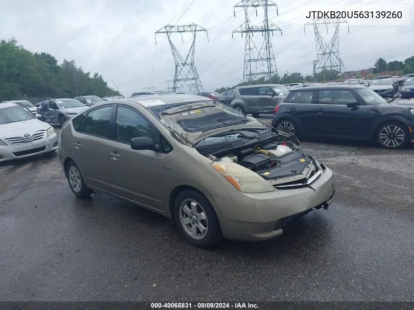 JTDKB20U563139260 2006 Toyota Prius