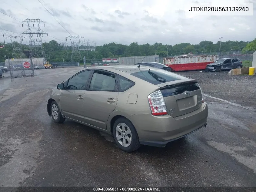 JTDKB20U563139260 2006 Toyota Prius