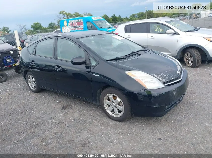 2006 Toyota Prius VIN: JTDKB20U463150573 Lot: 40139420