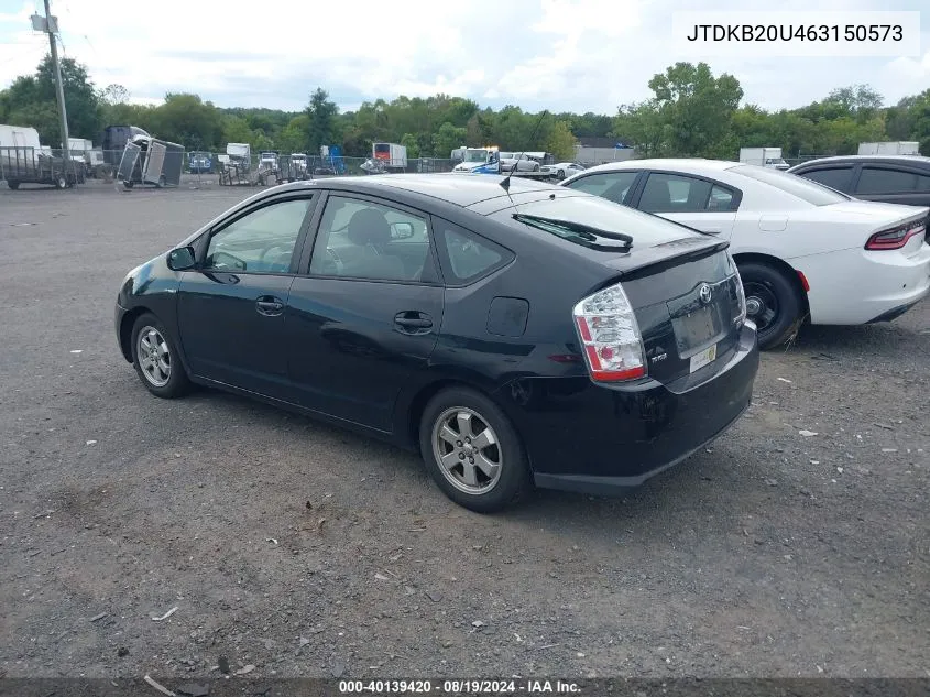 2006 Toyota Prius VIN: JTDKB20U463150573 Lot: 40139420