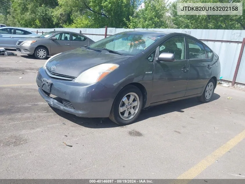 2006 Toyota Prius VIN: JTDKB20U163202158 Lot: 40146897