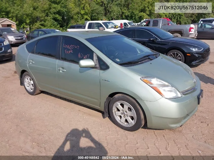 JTDKB20U567512046 2006 Toyota Prius