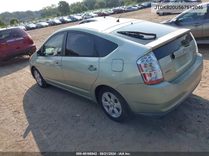 JTDKB20U567512046 2006 Toyota Prius