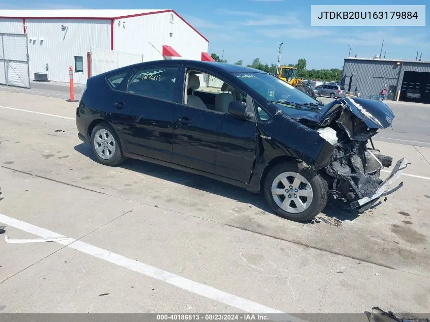 2006 Toyota Prius VIN: JTDKB20U163179884 Lot: 40186813