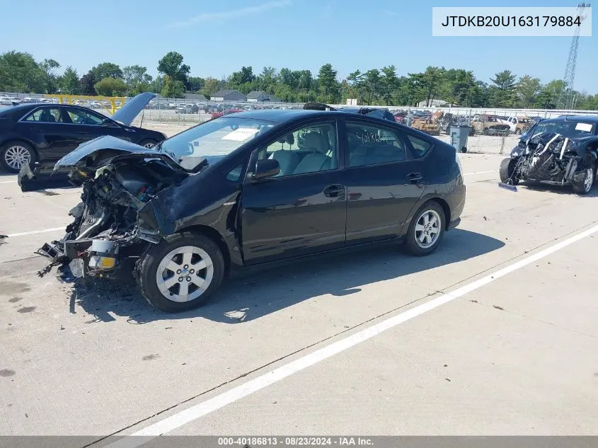 2006 Toyota Prius VIN: JTDKB20U163179884 Lot: 40186813