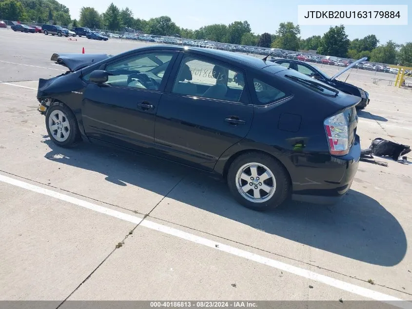 2006 Toyota Prius VIN: JTDKB20U163179884 Lot: 40186813