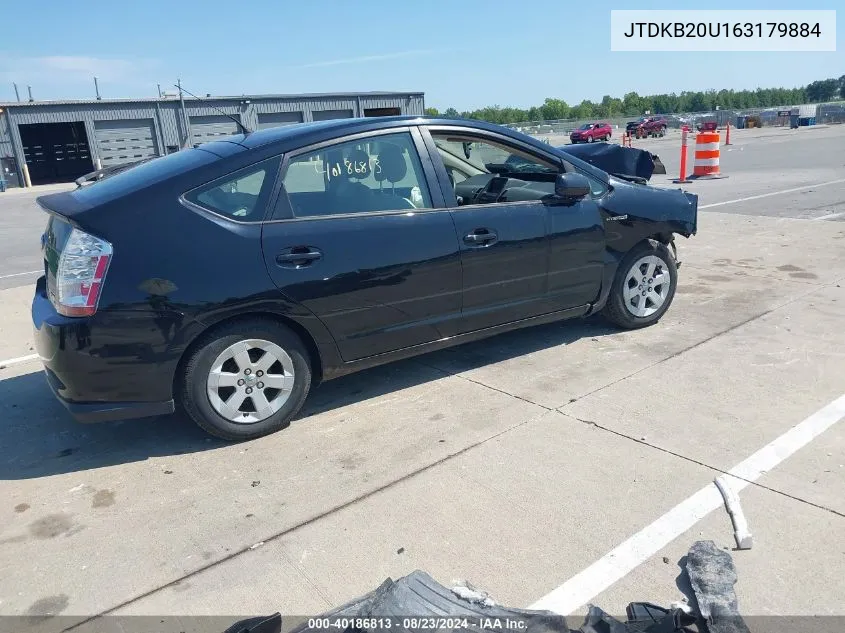 2006 Toyota Prius VIN: JTDKB20U163179884 Lot: 40186813