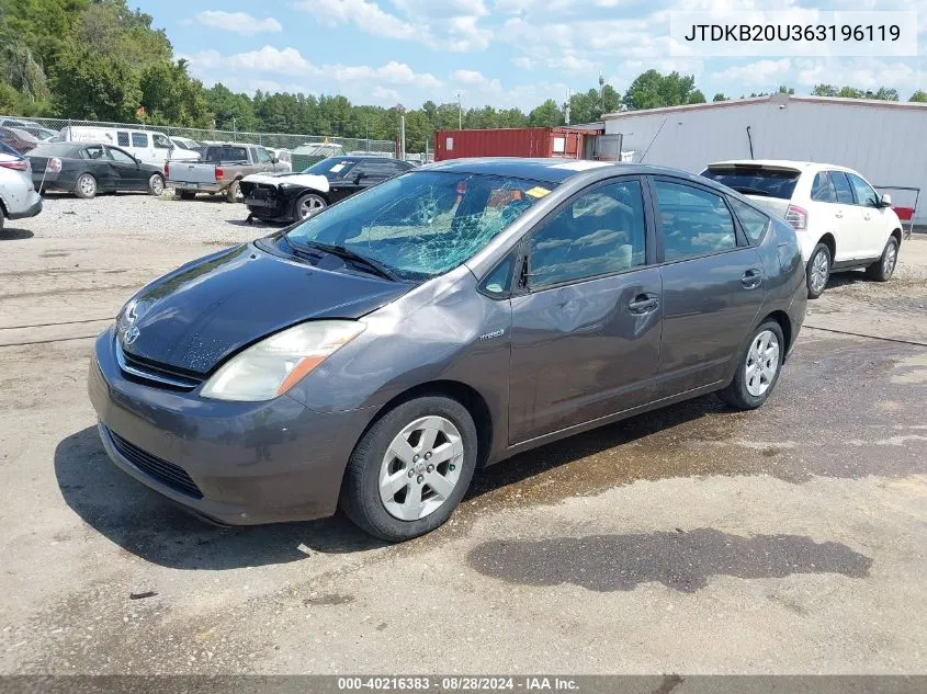 JTDKB20U363196119 2006 Toyota Prius