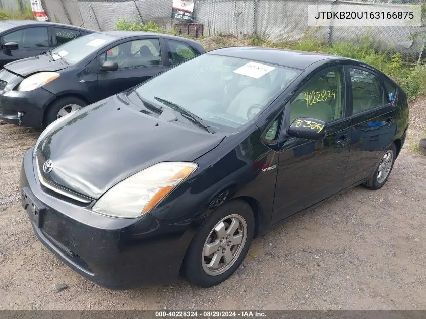 2006 Toyota Prius VIN: JTDKB20U163166875 Lot: 40228324