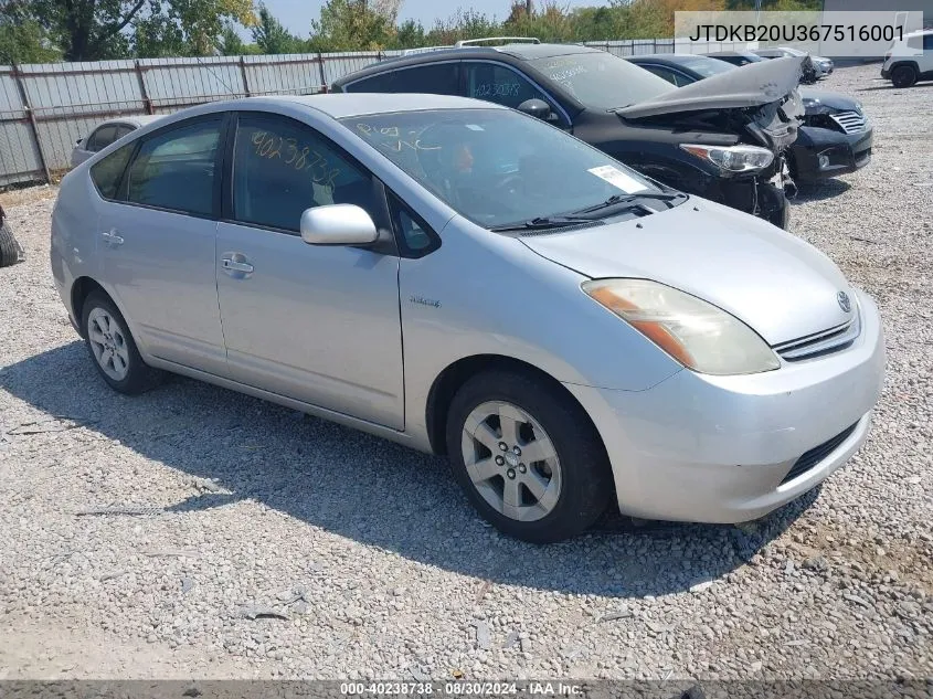 JTDKB20U367516001 2006 Toyota Prius