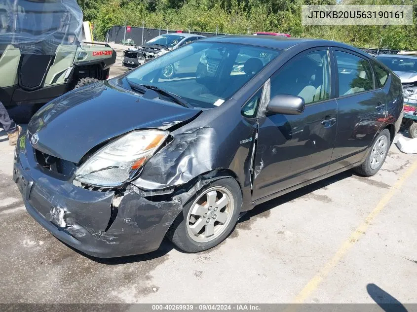 2006 Toyota Prius VIN: JTDKB20U563190161 Lot: 40269939