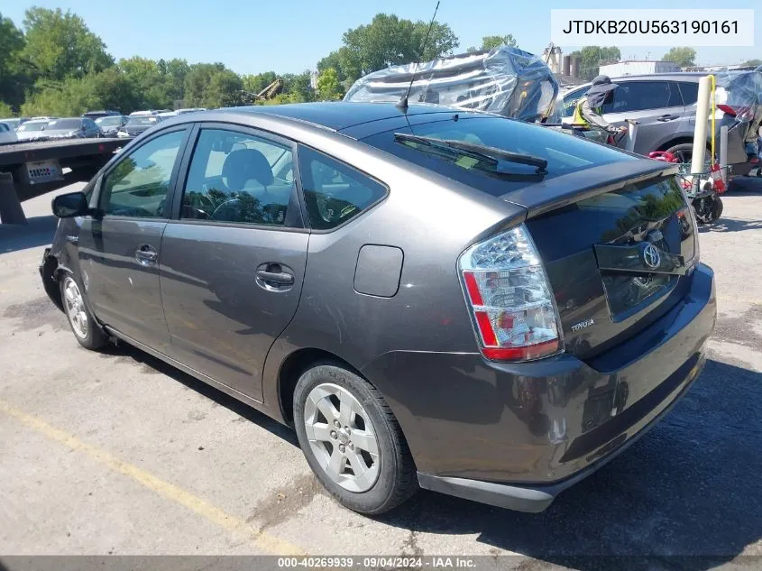 2006 Toyota Prius VIN: JTDKB20U563190161 Lot: 40269939