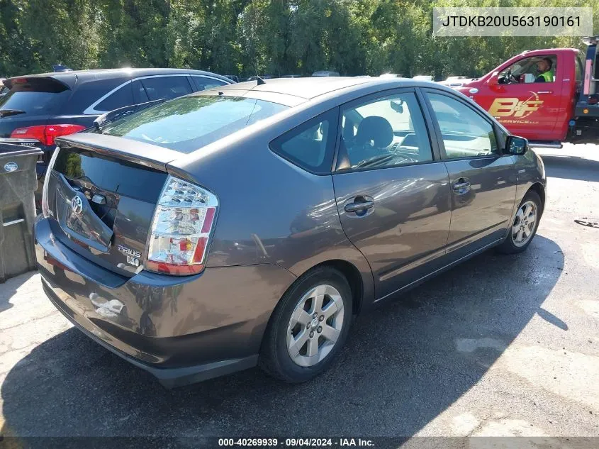 2006 Toyota Prius VIN: JTDKB20U563190161 Lot: 40269939