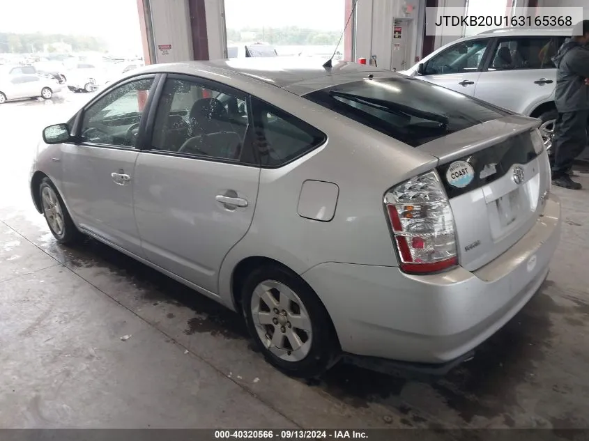 2006 Toyota Prius VIN: JTDKB20U163165368 Lot: 40320566