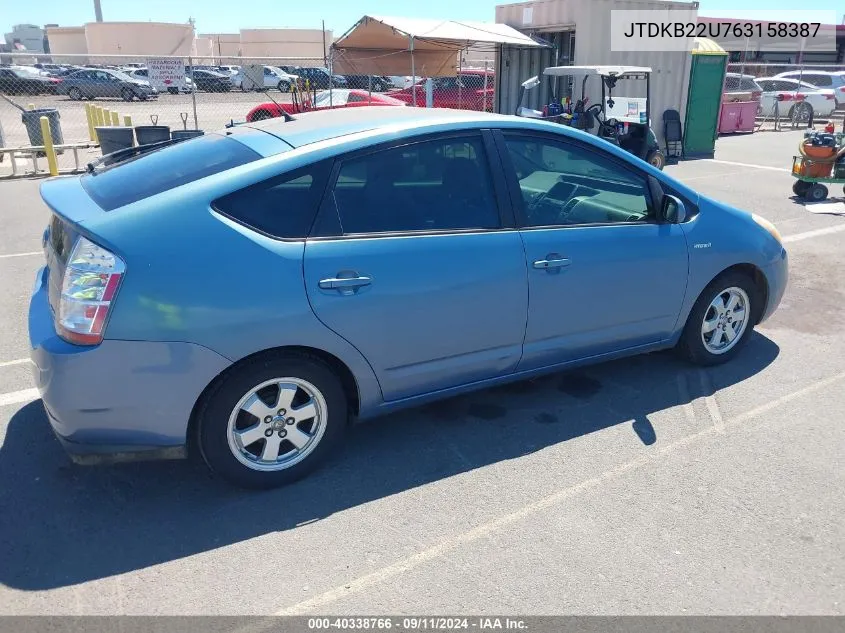 2006 Toyota Prius VIN: JTDKB22U763158387 Lot: 40338766