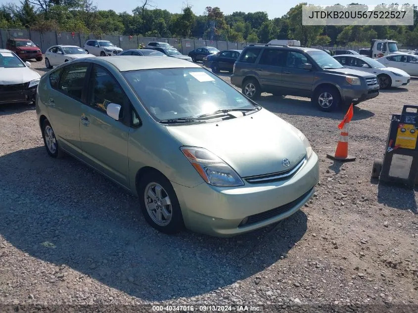 2006 Toyota Prius VIN: JTDKB20U567522527 Lot: 40347016