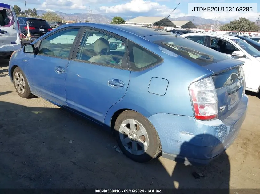 2006 Toyota Prius VIN: JTDKB20U163168285 Lot: 40368416