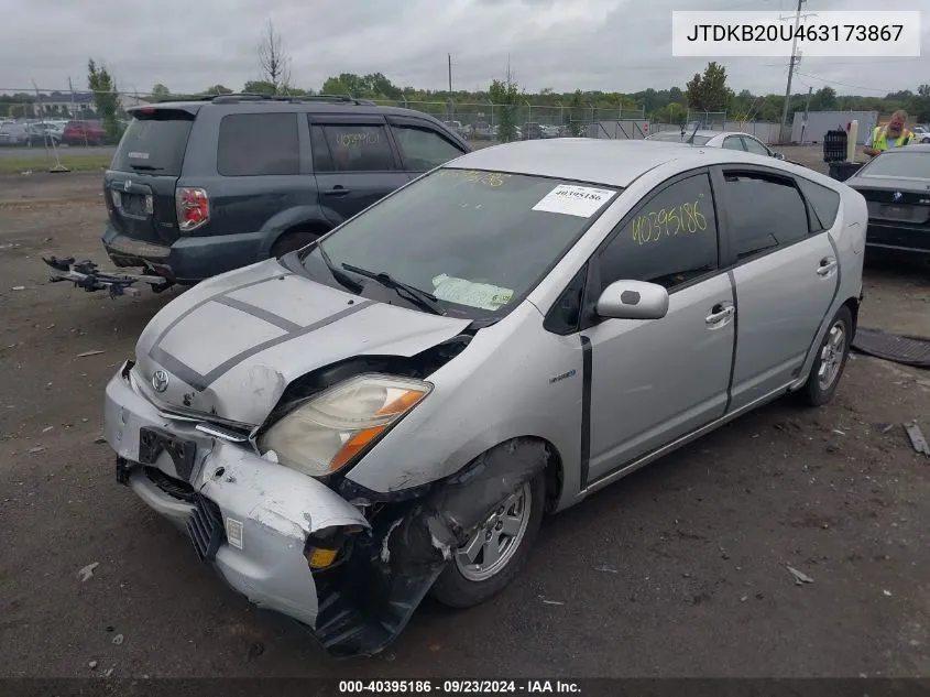 2006 Toyota Prius VIN: JTDKB20U463173867 Lot: 40395186