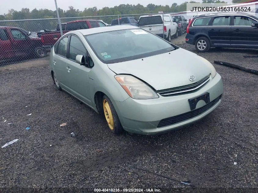 2006 Toyota Prius VIN: JTDKB20U563166524 Lot: 40418235