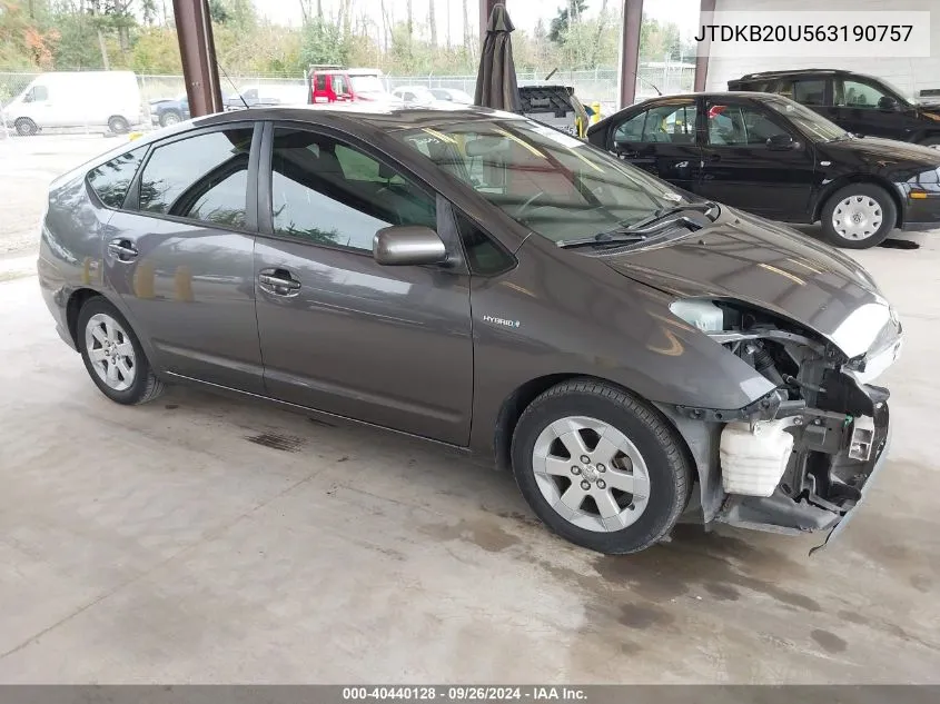 JTDKB20U563190757 2006 Toyota Prius