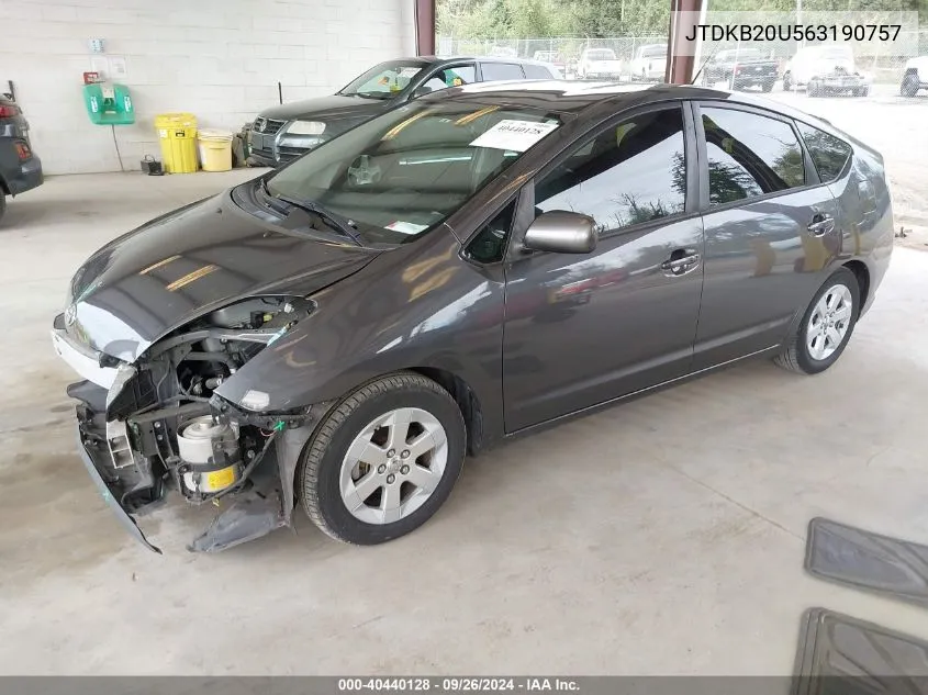 JTDKB20U563190757 2006 Toyota Prius