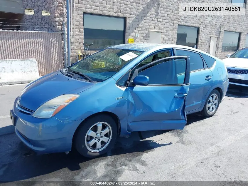 JTDKB20U263140561 2006 Toyota Prius